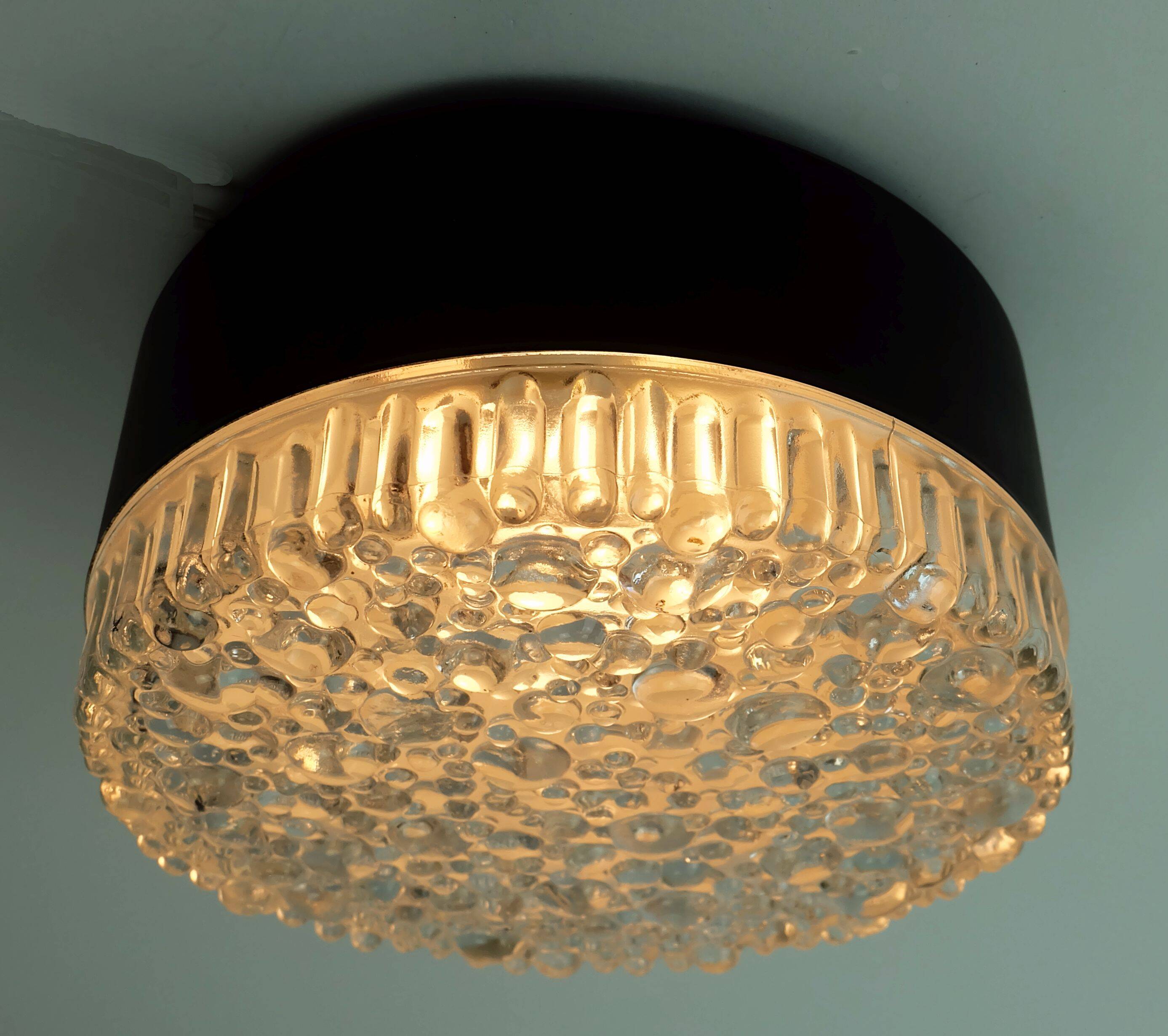 No. 1 of 2- staff ceiling lamp or wall lamp model a 226 bubble glass 60s70s
