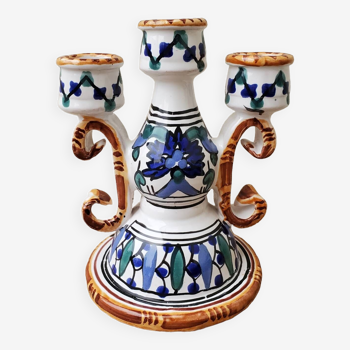 Glazed ceramic candle holder