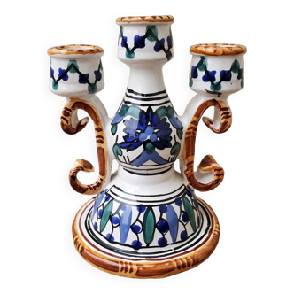 Glazed ceramic candle holder