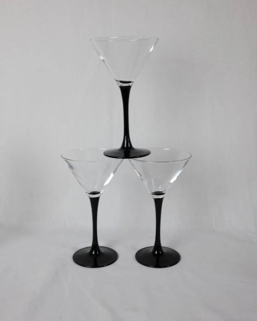 6 Luminarc “domino” martini glasses