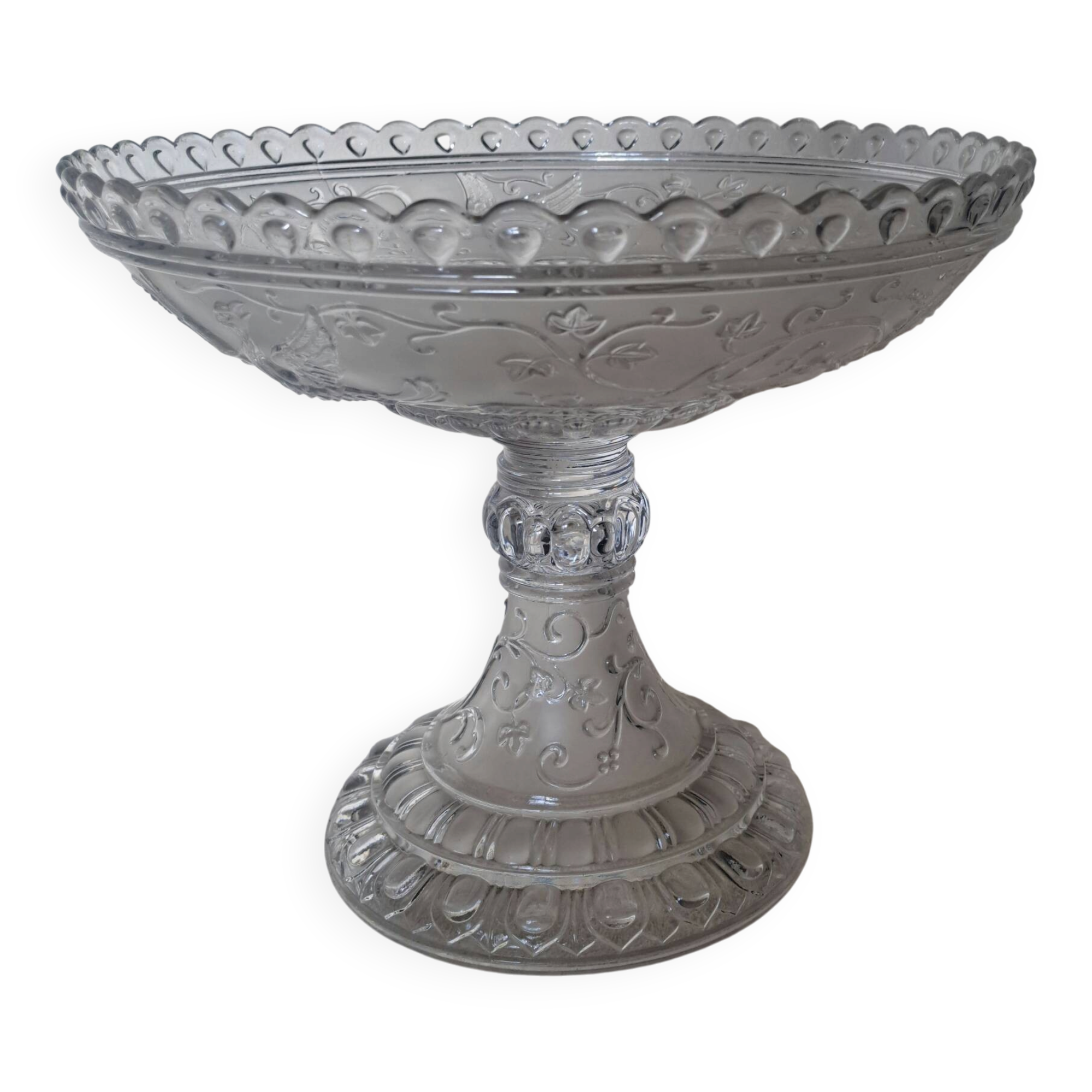 Large fruit bowl Baccarat Birds of Paradise