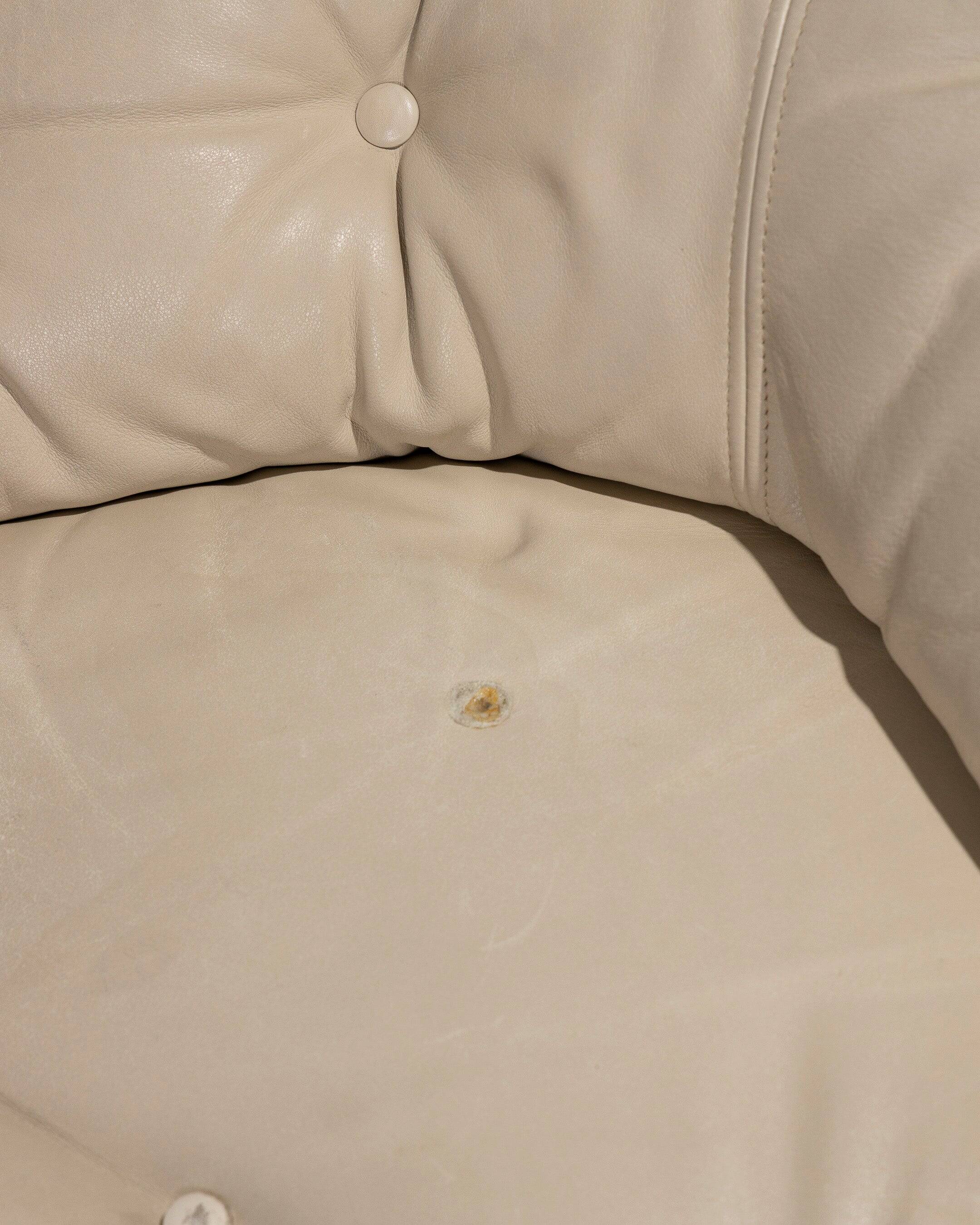 MICHEL CADESTIN KARATE LEATHER ARMCHAIR, 1970s