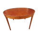 Extendable round table Teak by Tricoire & Vecchione for TV cabinet Paris 1960