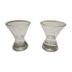 Set of two crystal glasses (digestive aperitif vodka) engraved under foot made in tudor sulphure