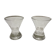 Set of two crystal glasses (digestive aperitif vodka) engraved under foot made in tudor sulphure