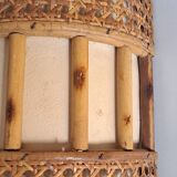 Vintage bamboo wall lamp