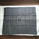 Old embroidered table napkin MA dark grey