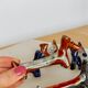 Lot de 6 repose-couteaux teckel en céramique émaillée