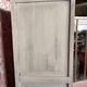 Small Parisian Art Deco glass cabinet with white patina - a timeless classic.
