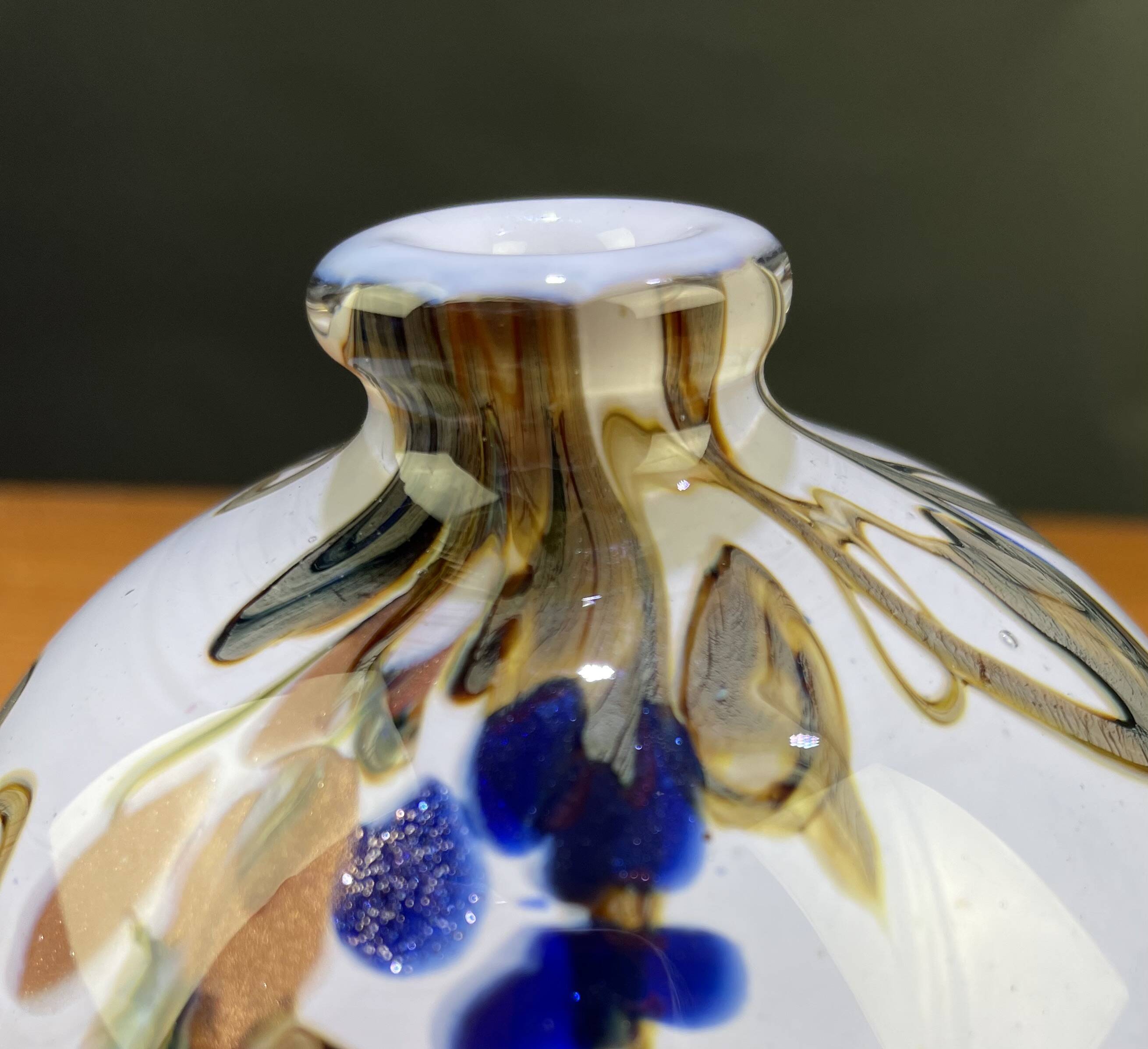 Murano glass soliflore ball vase