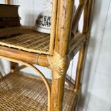 Bamboo and rattan shelf
