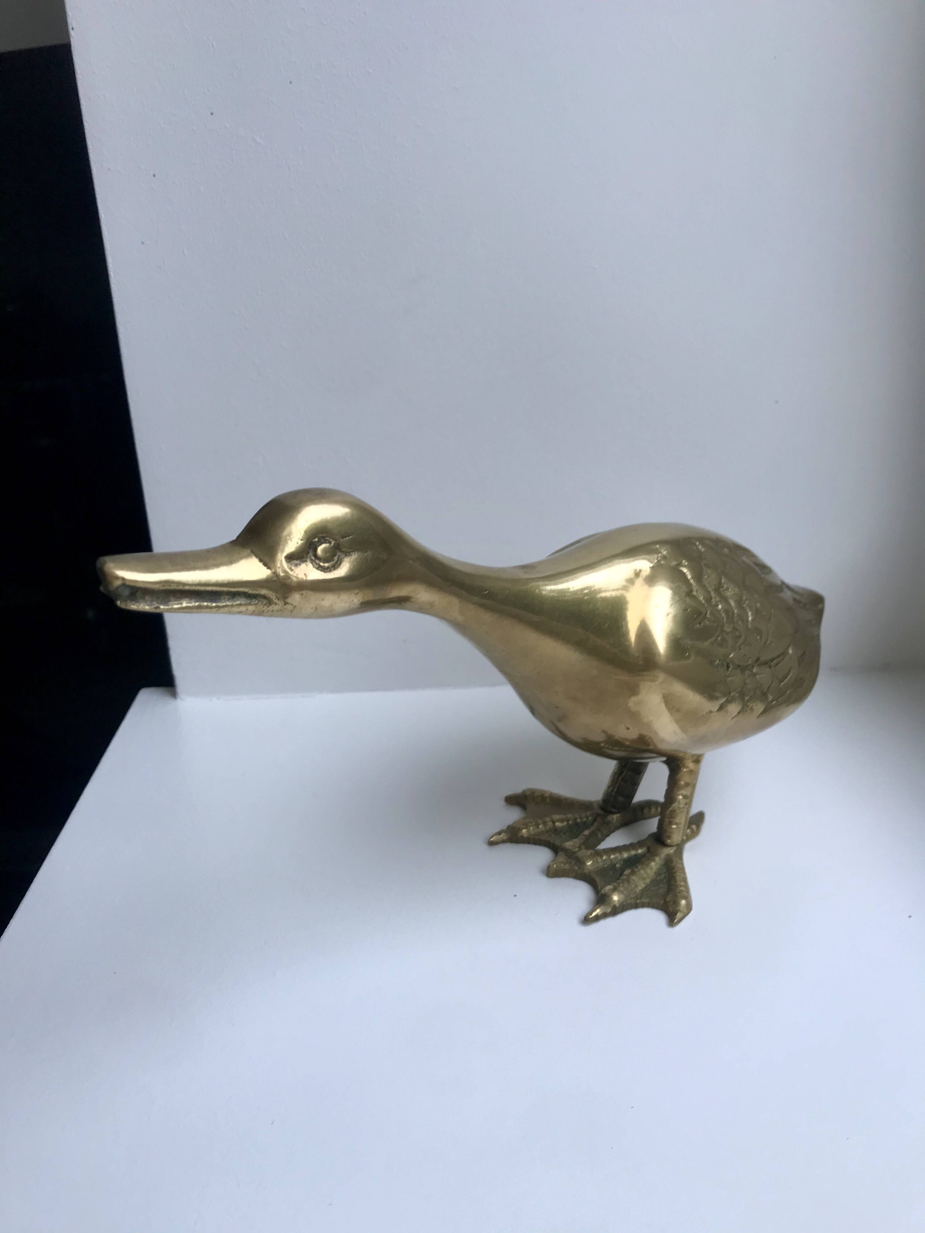 Brass animal large duck 1950s