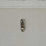 Miroir vintage blanc de style scandinave Meblo, milieu du siècle moderne, années 1970