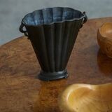 Just Andersen Art Deco Vase in Patinated Disco Metal, Denmark, 1930s, Model D20