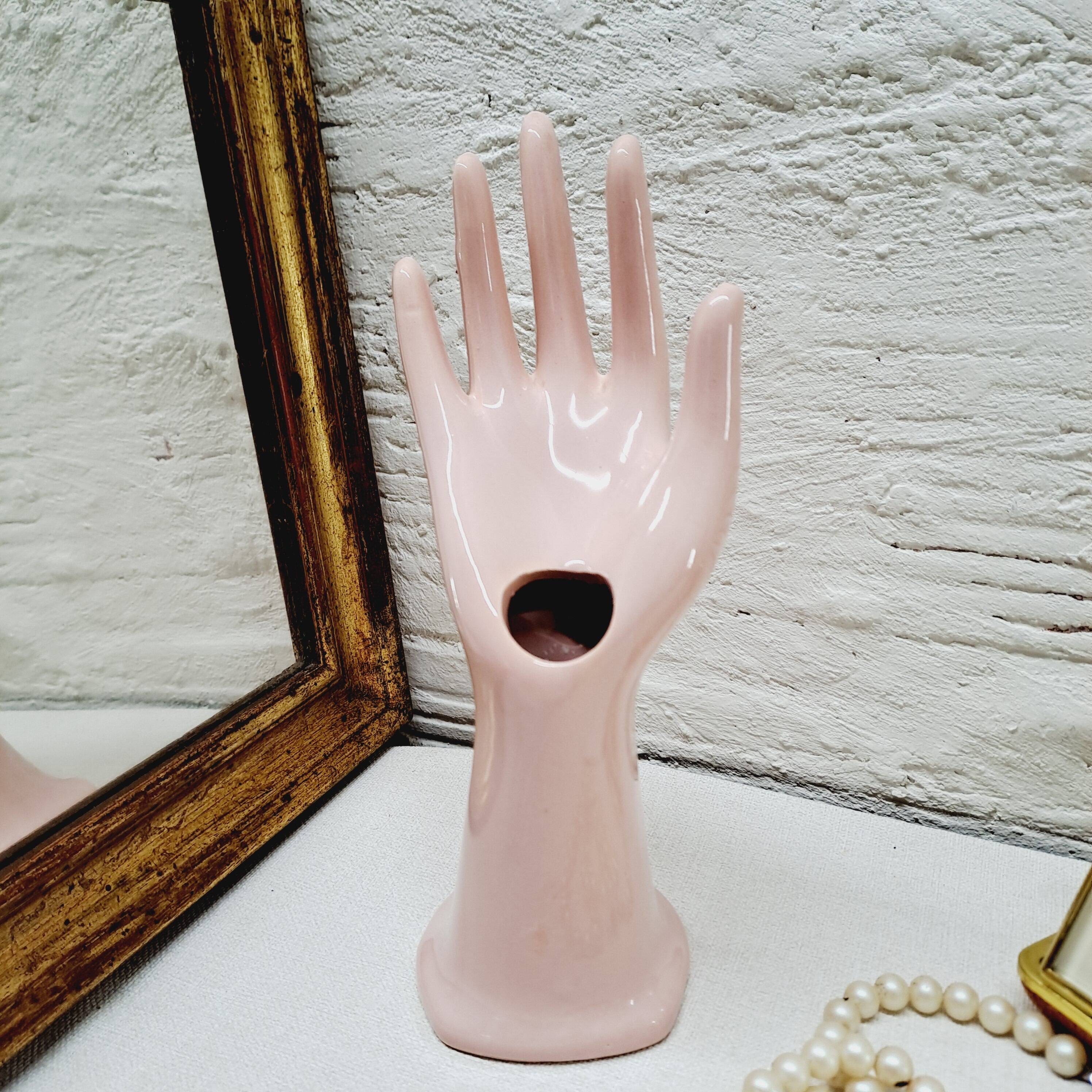 Powder pink hand ring size