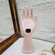 Powder pink hand ring size