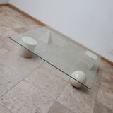 Italian Mid-Century Travertine Geometric Coffee Table attributed to Massimo and Lella Vignelli