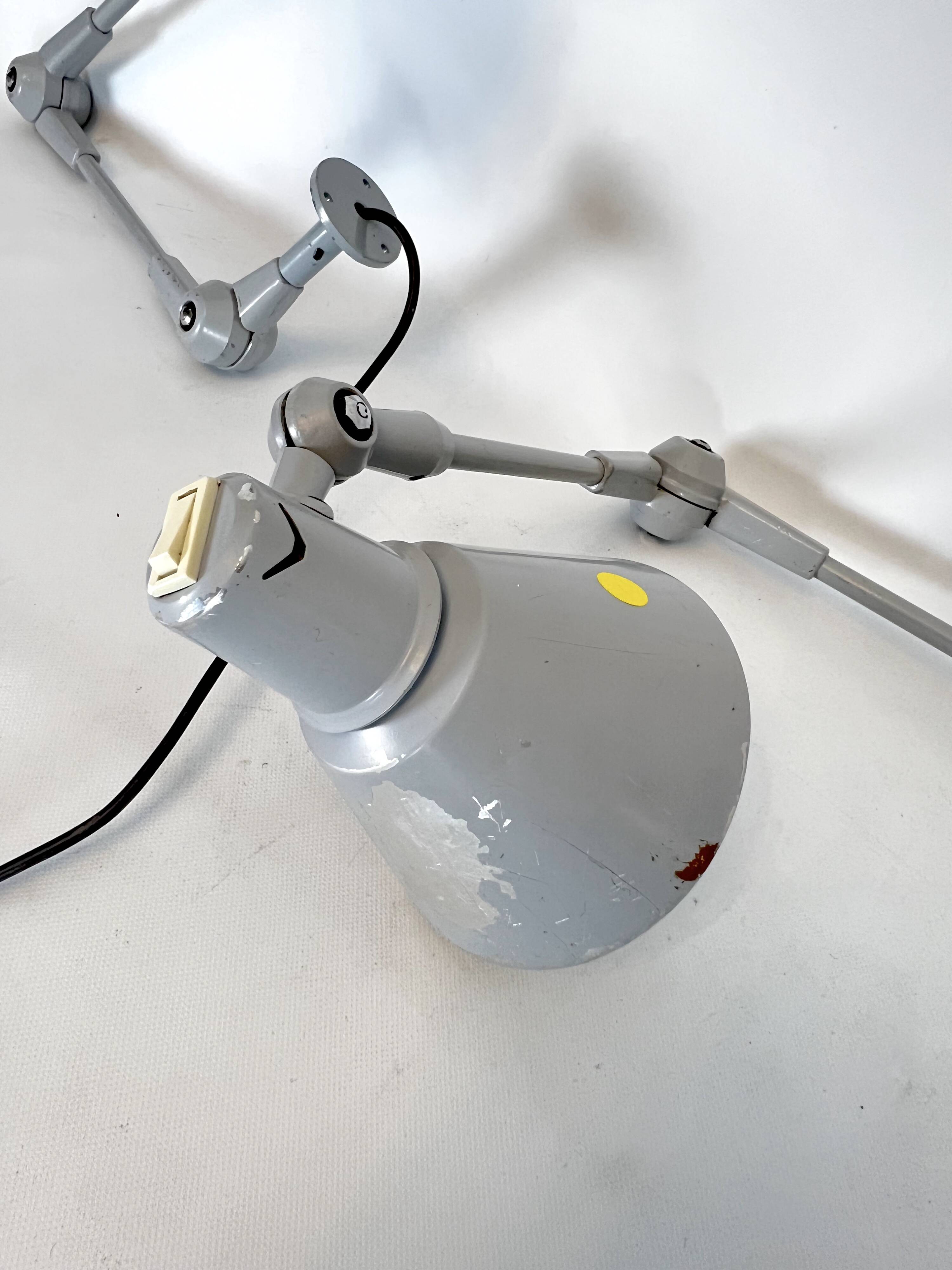 Mid-Century AURE set of two rare wall lamps in metal. Italy 1960s