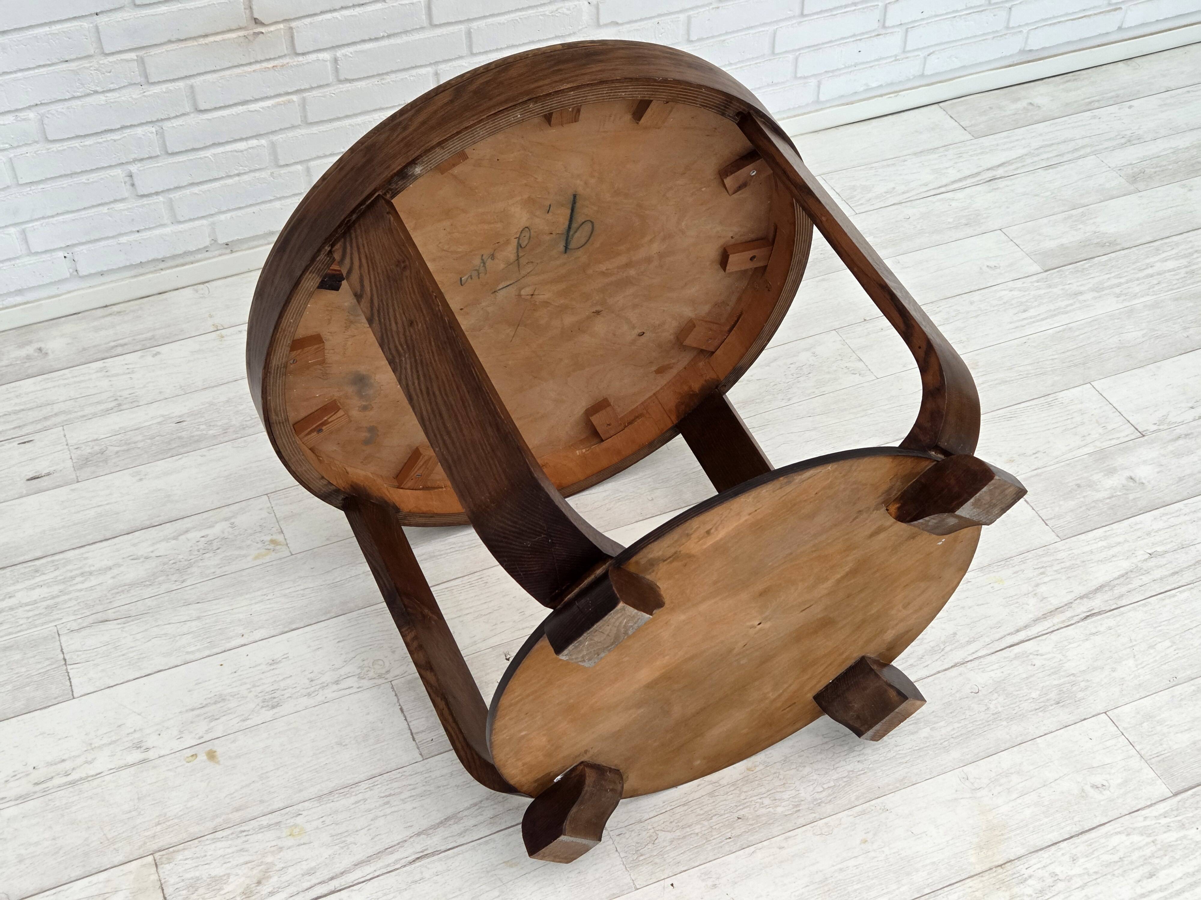 1950s, Danish artdeco coffee table, oak wood.