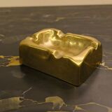 Brutalist bronze ashtray, Lauterbach, France, 1950s