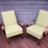 Pair of vintage Czech armchairs, Scandinavian style, 50s