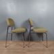 Pair of vintage chairs in fabrics and metal