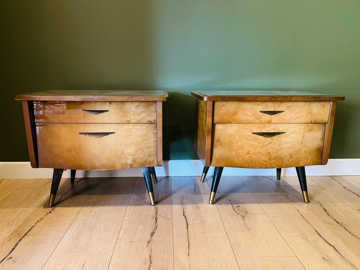 2 bedside tables or small 50s furniture pieces