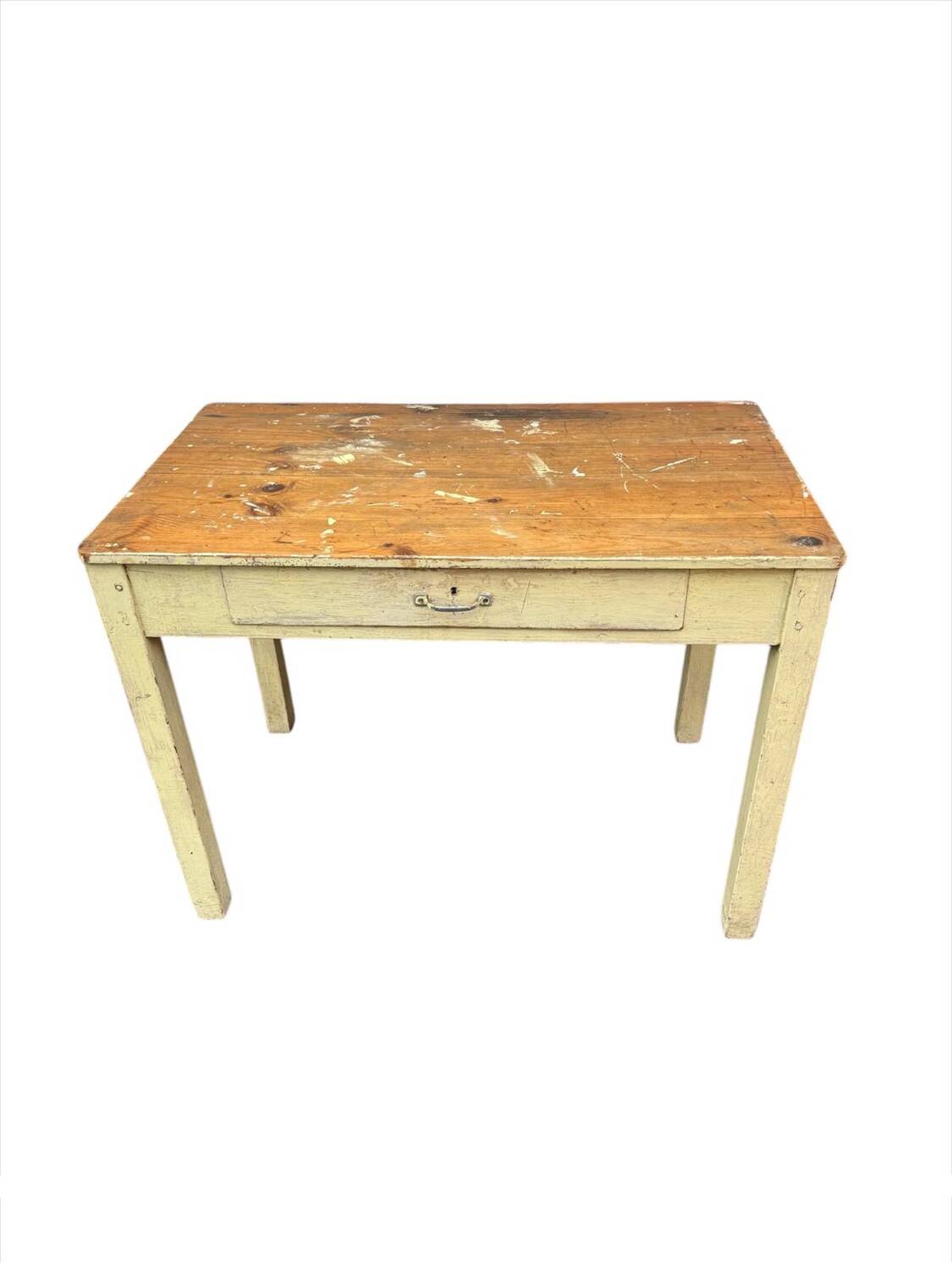 Vintage 1900 pine table – Kitchen or Office. Beautiful patina.