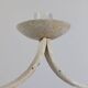 Vintage patinated lacquered metal candlestick brocante