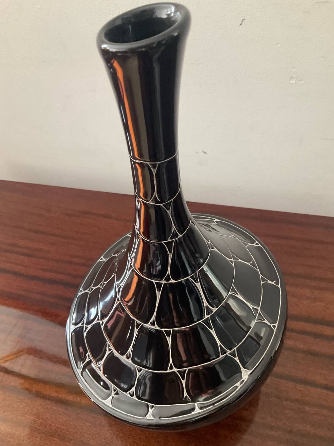 Vintage glazed ceramic soliflore vase