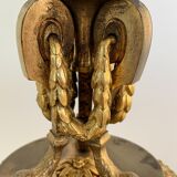 Napoleon iii table cup in bronze and fine nineteenth gilded glass