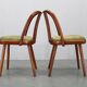 Set of four 1960s Šuman mid-century beech dining chairs, restored upholstery
