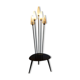 Floor lamp with tablet and 5 branches from the 50's