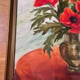 Still life with poppies, signed 20th century