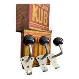 Old vintage black Bakelite ball hooks