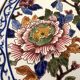 Round dish Gien peony decoration 30cm