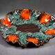Large Vallauris ceramic bowl in the shape of a leaf