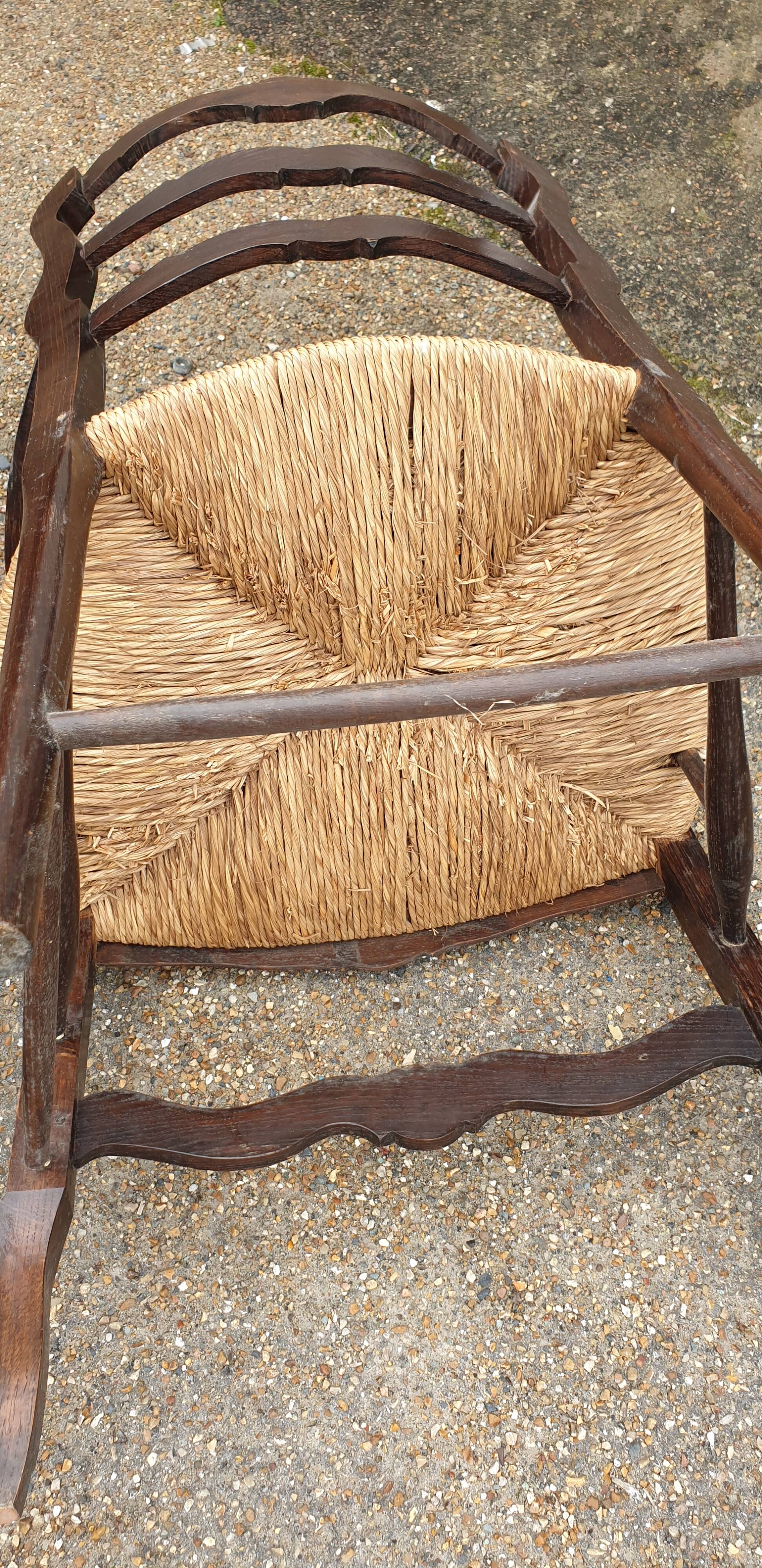 Pair of rustic Provençal armchairs