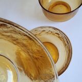 Set of 7 frosted amber cups l'alsacienne sierra biscuits