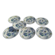 7 assiettes plates en vitro porcelaine Villeroy & Boch modèle phoenix blau diam 24 cm