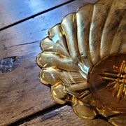 60s amber glass cup
