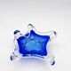 Cup Josef Hospodka Chribska Cristal Bleu Cobalt White Trim 24cm