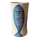 Bordeaux Art Ceramic Fish Vase