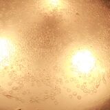 Plafonnier rond en verre Murano par Hillebrand, Allemagne, années 1970