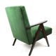 Vintage var green structural velvet easy chair, 1970s