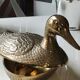 Void zoomorphic pocket in the shape of a mallard in solid brass - vintage model 70s