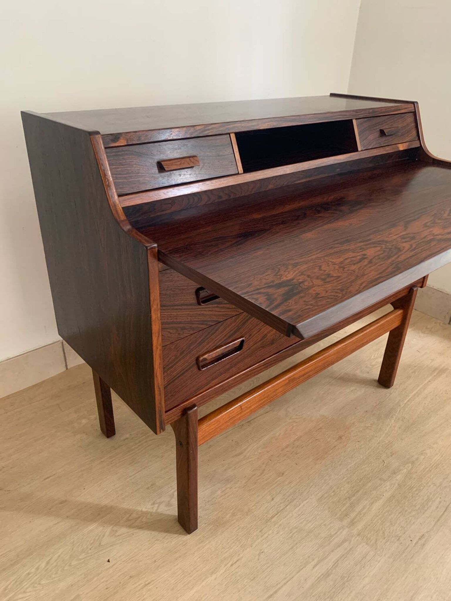 Scandinavian rosewood secretary desk by Arne Wahl Iversen