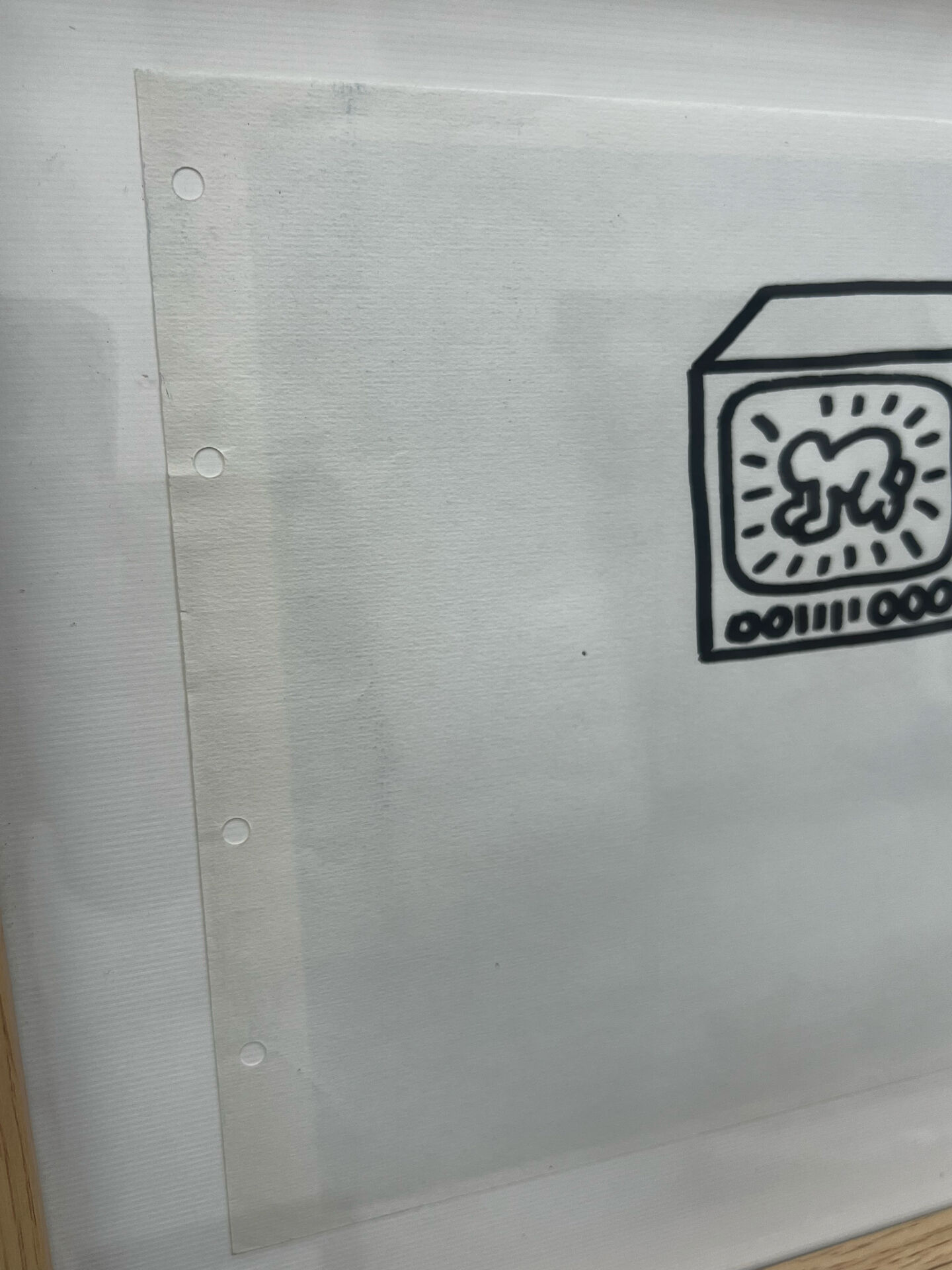 Dessin au feutre pop art attribué à Keith Haring
