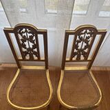 Antique caned chairs