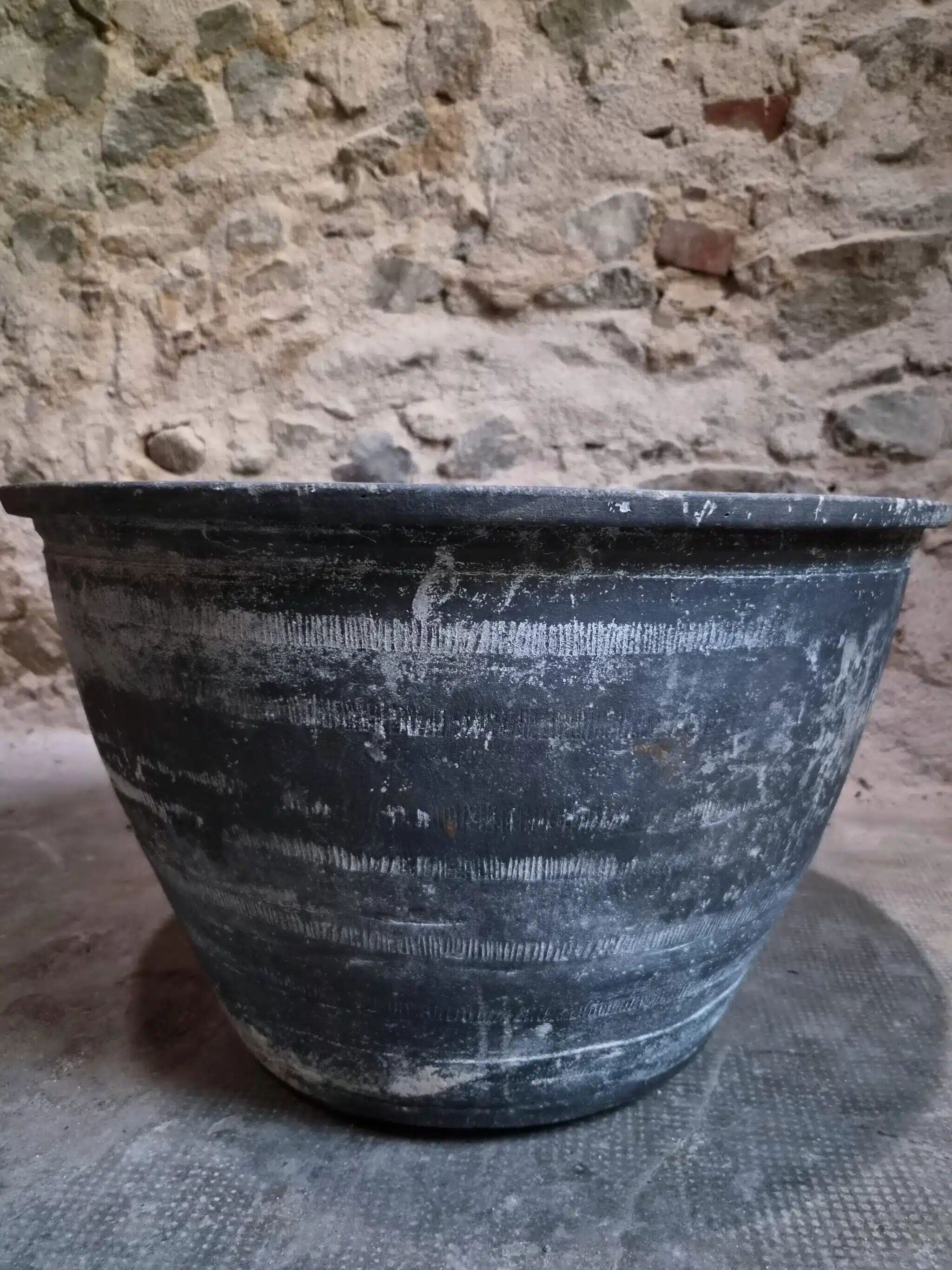 Old rustic washing trough in terracotta, Auvergne, 19th century